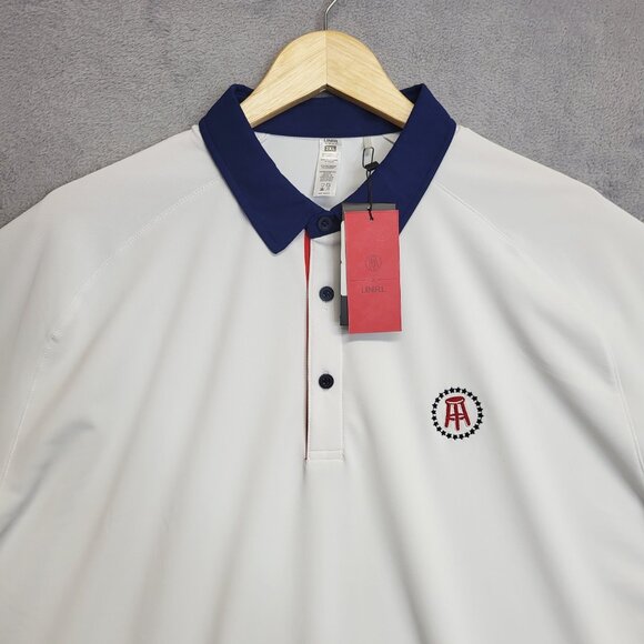 Unrl Shirt Mens 2XL White Golf Performance Barstool Tradition Polo Short Sleeve - Picture 2 of 8
